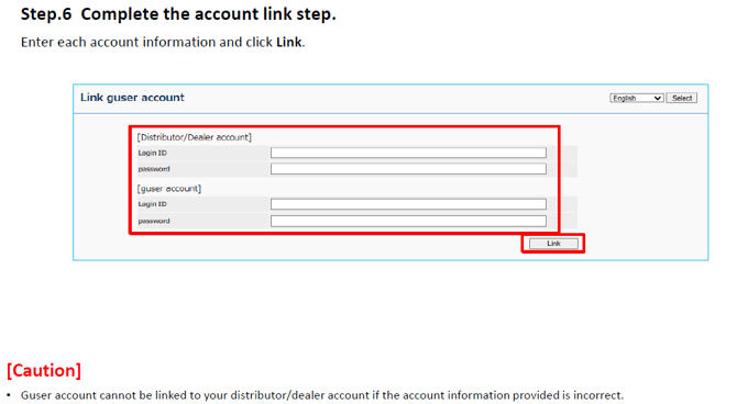 Complete the Account Link Step