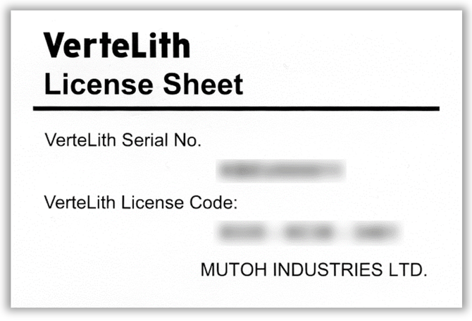 License Sheet