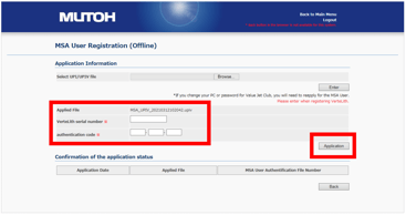 MSA User Registration